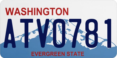 WA license plate ATV0781