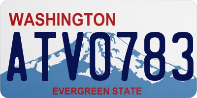 WA license plate ATV0783