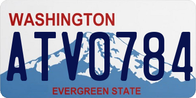 WA license plate ATV0784