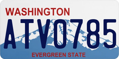 WA license plate ATV0785