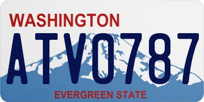 WA license plate ATV0787