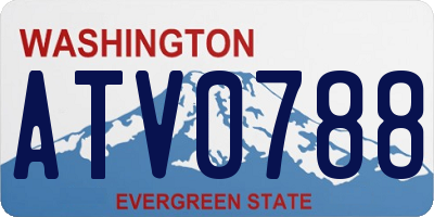 WA license plate ATV0788