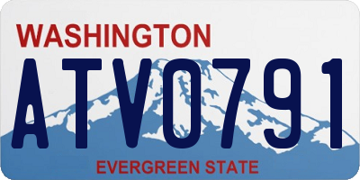 WA license plate ATV0791