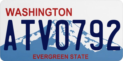 WA license plate ATV0792