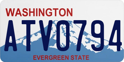 WA license plate ATV0794