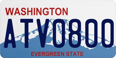 WA license plate ATV0800