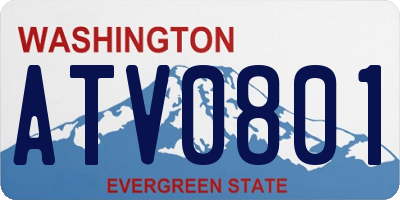 WA license plate ATV0801