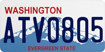 WA license plate ATV0805