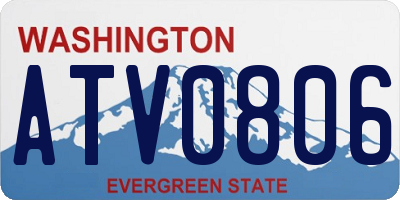WA license plate ATV0806