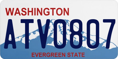 WA license plate ATV0807
