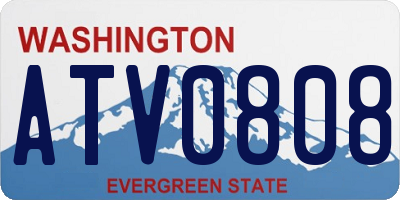WA license plate ATV0808