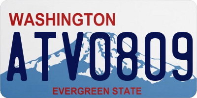 WA license plate ATV0809