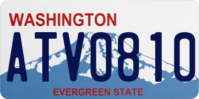 WA license plate ATV0810