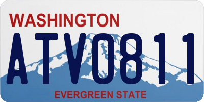 WA license plate ATV0811