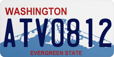 WA license plate ATV0812