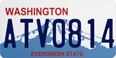 WA license plate ATV0814