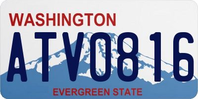 WA license plate ATV0816