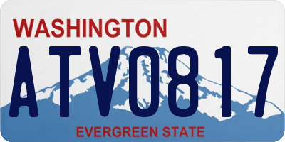 WA license plate ATV0817