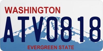 WA license plate ATV0818