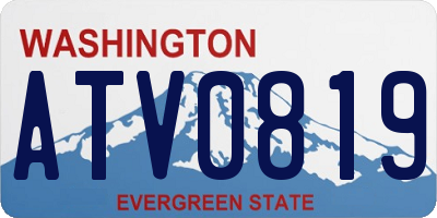WA license plate ATV0819