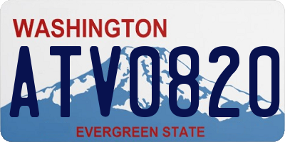 WA license plate ATV0820