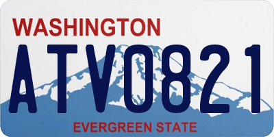 WA license plate ATV0821