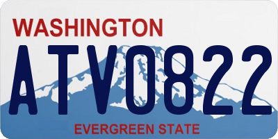 WA license plate ATV0822