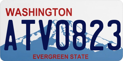 WA license plate ATV0823
