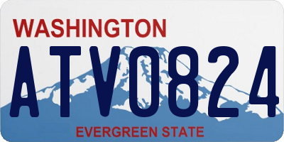 WA license plate ATV0824