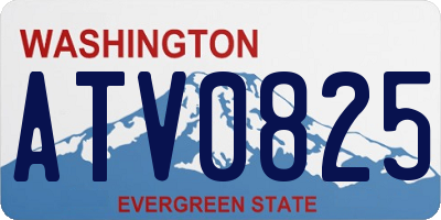 WA license plate ATV0825