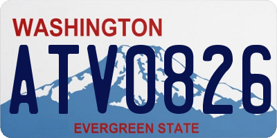 WA license plate ATV0826