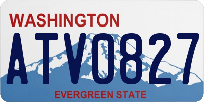 WA license plate ATV0827