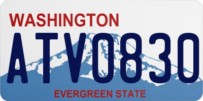 WA license plate ATV0830
