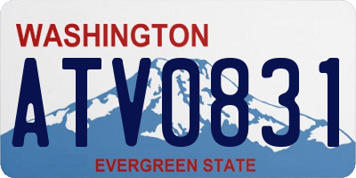 WA license plate ATV0831