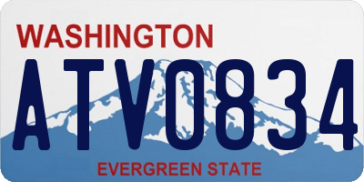 WA license plate ATV0834