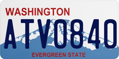 WA license plate ATV0840