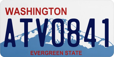 WA license plate ATV0841