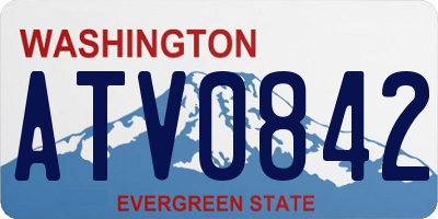 WA license plate ATV0842