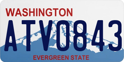 WA license plate ATV0843
