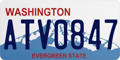 WA license plate ATV0847