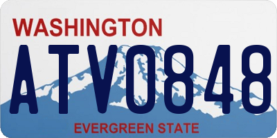 WA license plate ATV0848