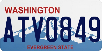 WA license plate ATV0849