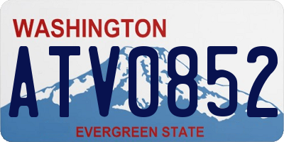 WA license plate ATV0852