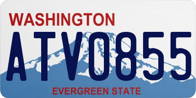 WA license plate ATV0855