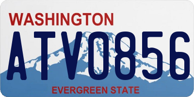 WA license plate ATV0856
