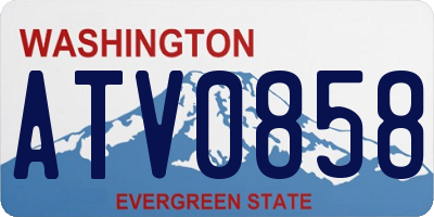 WA license plate ATV0858