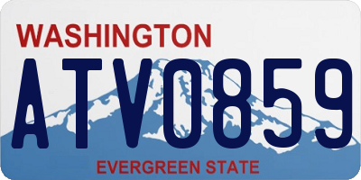 WA license plate ATV0859