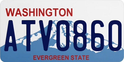 WA license plate ATV0860