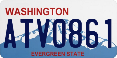 WA license plate ATV0861