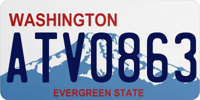 WA license plate ATV0863